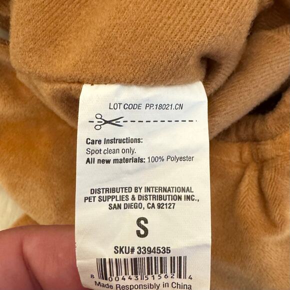 Christmas Gingerbread Pet Costume Gingersnap Hooded Dog Cat Small - Picture 3 of 6